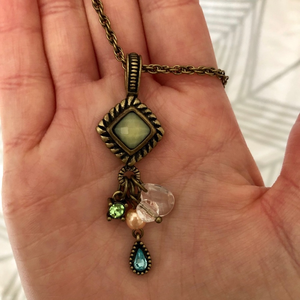 Lia Sophia cluster pendant necklace